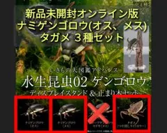 水生昆虫02 ゲンゴロウ ディスプレイスタンド＆止まり木付き 全4種