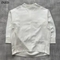 イネド【M】ハイネックプルオーバー トップス リラックスフィット サイドジップ