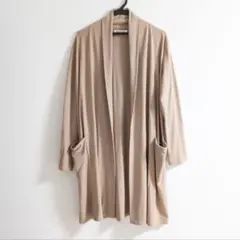 Bou Jeloud ロングカーディガン ベージュ ポケット付 フリーサイズのサムネイル