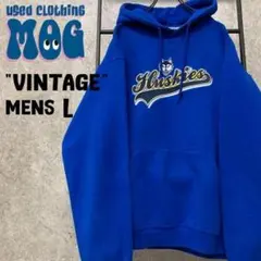 《US古着》ヴィンテージ カレッジ スウェット/パーカー ロゴ刺繍 メンズL