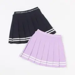 再お値下げ 新品タグ付メゾピアノ ウエストロゴ　カットプリーツスカパン 140㎝