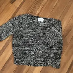 アダムエロペ　クロップドプルオーバーニット　コットン