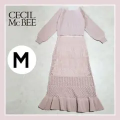 CECIL MCBEE ニットセットアップ　ピンク　長袖 スカート