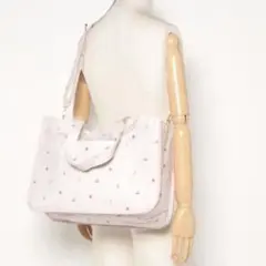 美品】ジェラートピケ アルファベット キルティング マザーズバッグ