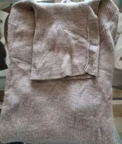 メリノリブタトルネックセーター Lサイズ ベージュユニクロ