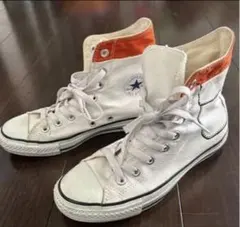 コンバース　23cm ハイカット　ホワイト　オレンジ