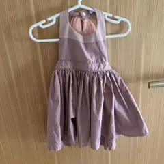 ベビーエプロン ピンク 80-90cm