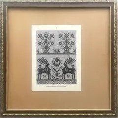 希少】ヨーロッパ 伝統刺繍 クロスステッチ 図案シート ヴィンテージ