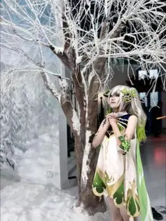 ナヒーダ衣装(M)ウィッグ 原神 Genshin げんしん ナヒーダ-Nahida コスプレウィッグ