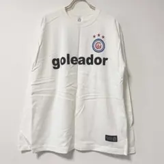 ✨日本製✨ goleador L ロンT 綿100% 白 ブランドロゴ スポーツのサムネイル