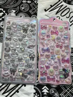 正規品 ボンボンドロップシール しろくろボンボン ほうせきボンボン オリジナル