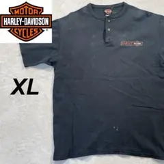 HARLEY-DAVIDSON バイクウェアTシャツ　プリント　ブラック　XL
