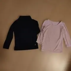 ユニクロヒートテック　90 プチバトー長袖カットソー 95 2枚セット