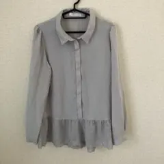 LOWRYS FARM グレー 長袖シャツ Lサイズ