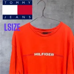 TOMMY JEANS オレンジ Tシャツ Lサイズ　90s USA製