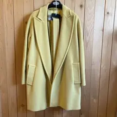 MaxMara ミドル丈コート イエロー ヴァージンウール　美品 2026年最新】Max Mara カラー：イエロー系 レディース ロングコートの