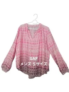 GAP 長袖シャツ ピンク系 柄 薄手 Sサイズ メンズ レディースのサムネイル