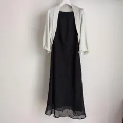 Emule ブラック ノースリーブワンピース 11号