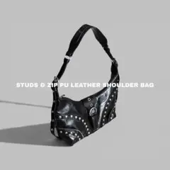 STUDS PU LEATHER 2WAY SHOULDER BAG 3364B - メルカリ