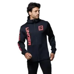 UNDER ARMOUR フルジップパーカー ブラック/ピンク　Mサイズ