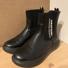 아름다운 상품!아동용 숏 부츠 두께 21cm 밑창 블랙 부츠 ANAP