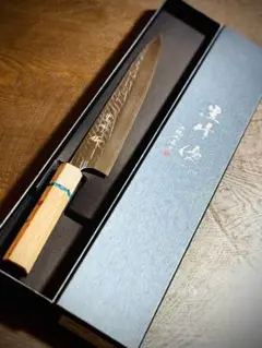 越前打刃物 黒崎真作 ペティナイフ 瑞風 ダマスカス33層仕上げ 135mm 越前打刃物 瑞風 ダマスカス33層仕上げ V10鋼 槌目打ち