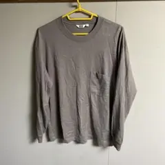 ユニクロU 長袖Tシャツ UNIQLO U ロンT 胸ポケット カットソー L