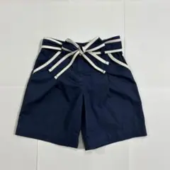 Janie&Jackネイビー ハーフパンツ リボン付き　6TO12MONTHS