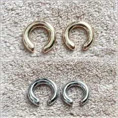 カラー2種類おまとめ　シルバーカラー　ゴールドカラー　イヤーカフ　片耳重ね付け