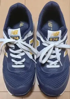 New Balance 574 ネイビー/ホワイト/イエロー