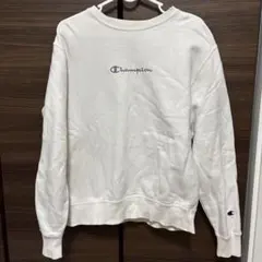 Champion ホワイト トレーナー メンズS スウェット　ロゴ　チャンピオン