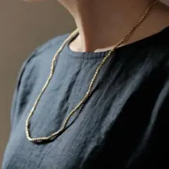 fog linen work ビーズネックレスS　ブラスのサムネイル