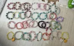 《まとめ売り》ガラス　ビーズ　ブレスレット 38本