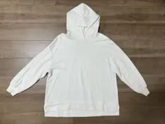 GU ホワイト フード付きパーカー