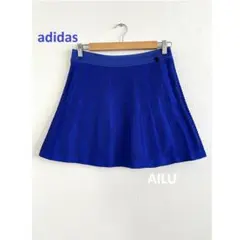 adidas　PRIMEKNIT ジャガードスカート　L　ブルー　55457