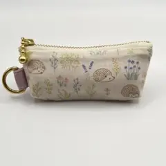 リップケース　Dカン付き　ハリネズミ