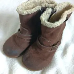 MIKIHOUSE ブラウンファー付きブーツ　16cm