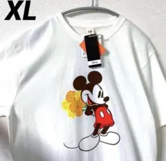 新品　ディズニー　Disney ミッキーマウス　Tシャツ 花束　XL