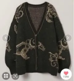 ジーナシス　PaisleyラメキモウVカーディガン カーディガン カーディガン