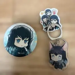 鬼滅の刃 時透無一郎 缶バッジ スマホリング キーホルダー