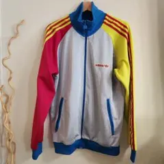 90's adidas トラックジャージ　トレフォイルマルチカラー