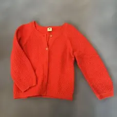 PETIT BATEAU オレンジ カーディガン 104cm