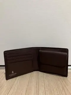 ま*ー様 LANVIN 二つ折り財布 ネイビー ブラウン