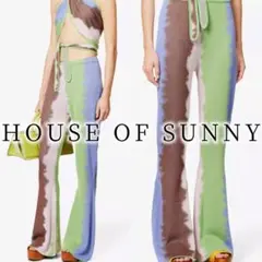 1　HOUSE OF SUNNY　ミッドライズ フレア　レッグ ニット　パンツ