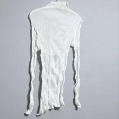 新品 ラベンダー紫色 シアータートルネックプリーツトップス - メルカリ
