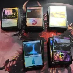 ギャラクシーFOIL】久遠の終端 基本土地セットMTG GALAXY FOIL - メルカリ