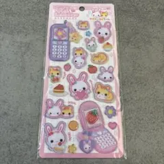 平成はっぴーフォン　フワフワらびちゃん　シール　ハッピーフォン