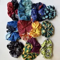 鬼滅の刃柄シュシュ１１個セット