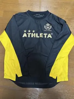 ATHLETA サッカー ピステ ウィンドブレーカー　黒　黄　ゴールド　上下
