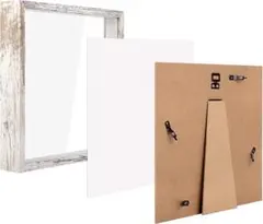 立体フォトフレーム 27×27cm 木製 ボックス額縁